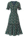 View 8: 1930s 1930s Daisy Surplice V-Neck Belted D
