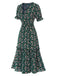 View 9: 1930s 1930s Daisy Surplice V-Neck Belted D