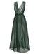 View 13: 1930s 1930s Deep V-Neck Lace Mesh Nightgown, perfect for retro themed parties, vintage fashion enthusiasts and special occasions