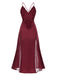 Back view: 1930s 1930s Dots Sheer Satin Patchwork 