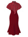 & 1930s Dots Tie Neck Mermaid Dress - vintage dress, retro fashion