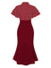 & 1930s Dots Tie Neck Mermaid Dress - vintage dress, retro fashion
