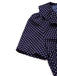 Dark Blue 1930s Polka Dot Ruffled Collar Fishtail Dress - vintage dress, retro fashion