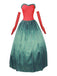 Green 1930s Grinch Martha Cosplay Polka Dot Strapless Dress - vintage dress, retro fashion