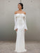 1930s Off-Shoulder Lace Flare Sleeve Maxi Mermaid Dress - vintage dress, retro fashion