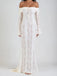 1930s Off-Shoulder Lace Flare Sleeve Maxi Mermaid Dress - vintage dress, retro fashion