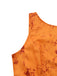 Orange 1930s Cotton Sleeveless Printed Fitted Dress - vintage dress, retro fashion
