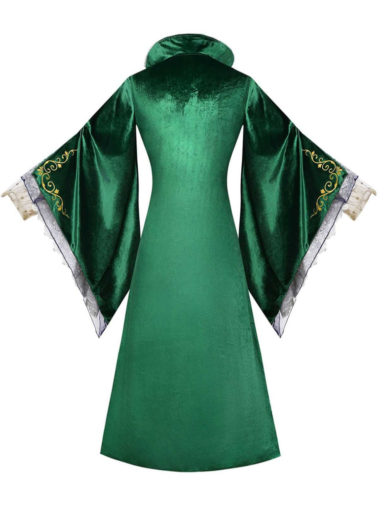 1930s Velvet Winifred Sanderson Inspired Witch Costume Dress - vintage dress, retro fashion, elegant red