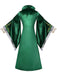 1930s Velvet Winifred Sanderson Inspired Witch Costume Dress - vintage dress, retro fashion, elegant red