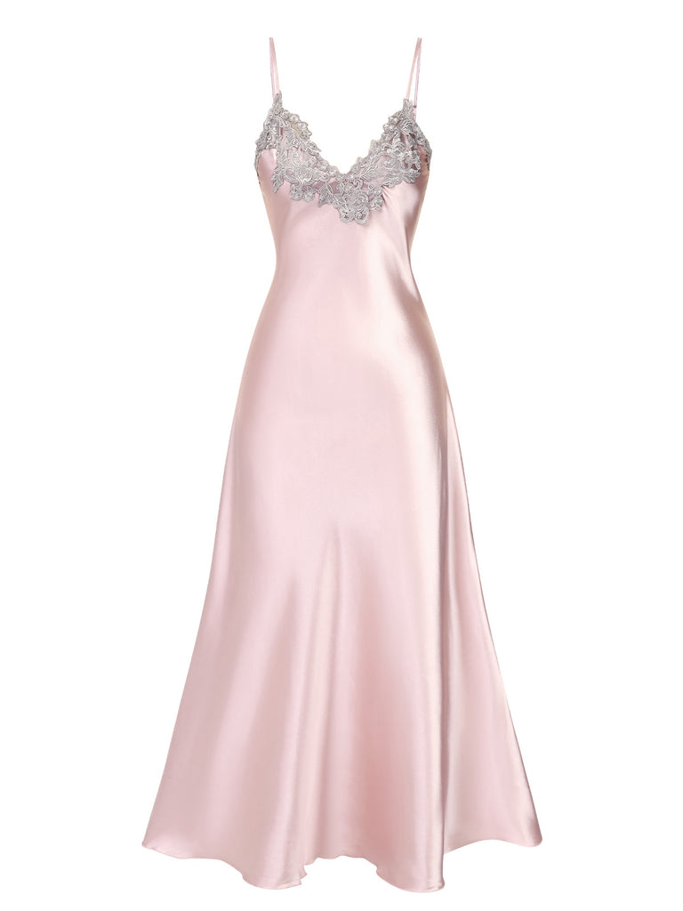 View 8: 1930s 1930s Embroidered Faux Satin Strap N
