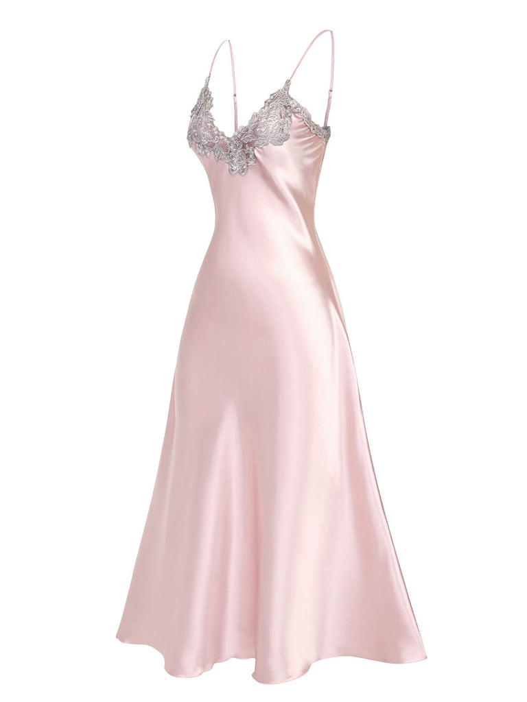 View 9: 1930s 1930s Embroidered Faux Satin Strap N