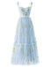 1930s Floral Mesh Boned Lace-Up Dress, classic vintage style elegant retro fashion - Image 19