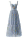 1930s Floral Mesh Boned Lace-Up Dress, classic vintage style elegant retro fashion - Image 20