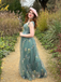 1930s Floral Mesh Boned Lace-Up Dress - vintage dress, retro fashion
