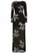 1930s Floral Mesh Long Sleeve Maxi Dress - vintage dress, retro fashion
