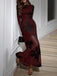 1930s Floral Mesh Long Sleeve Maxi Dress - vintage dress, retro fashion