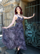 Purple 1930s Floral V-Neck Bohemian Slip Dress, vintage dress, retro fashion, floral print - perfect for women who love vintage and retro fashion