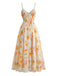 Yellow 1930s Floral V-Neck Bohemian Slip Dress, vintage dress, retro fashion, floral print - perfect for women who love vintage and retro fashion