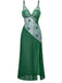 She slips into this 1930s Lace Embroidered Floral Slip Nightdress and suddenly it's a 1930s daydream