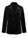 1930s Lapel Pocketed Velvet Solid Coat - vintage fashion, retro style