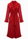 1930s Long Sleeve Flannelette Pajama Robe - vintage fashion, retro style