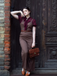 1930s Mesh Patchwork Vertical Stripe Jumpsuit, vintage jumpsuit, retro fashion - vintage inspired fashion
