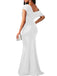 1930s Off-Shoulder Bodycon Maxi Dress - vintage dress, retro fashion