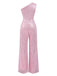 1930s One Shoulder Glitter Solid Jumpsuit, vintage romper, retro jumpsuit - perfect for women who love vintage and retro fashion