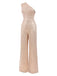 1930s One Shoulder Glitter Solid Jumpsuit, vintage romper, retro jumpsuit - perfect for women who love vintage and retro fashion