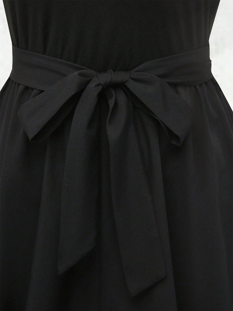 1930s Off Shoulder Sleeveless Belted Romper 3