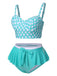 1930s Polka Dot Suspender Swimsuit Set - vintage swimsuit, pin-up style