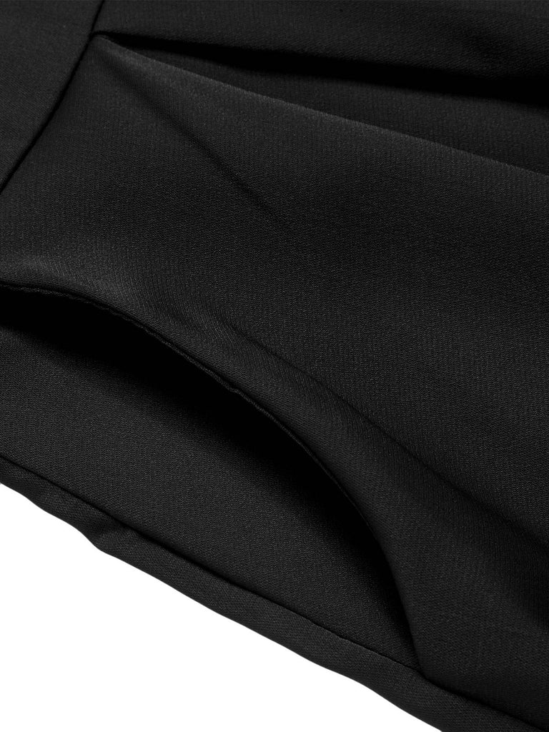 She finds her 1930s story in this 1930s Puff Short Sleeve Wide Leg Jumpsuit