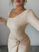 1930s Ribbed Long Sleeve Split Dress - vintage dress, retro fashion