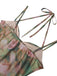 1930s Rose Print Fishbone Ruched Slit Dress - vintage dress, retro fashion