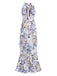This 1930s Round Neck Floral Irregular Hem Belted Dress wraps her in 1930s elegance, one twirl at a time