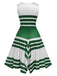 1930s Round Neck Sleeveless Striped Dress, vintage dress, retro fashion - perfect for women who love vintage and retro fashion
