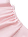 Pink 1930s Spaghetti Strap Backless Ruffle Dress 8
