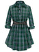 1930s Scottish Plaid Lapel Belt Blouse: timeless style reimagined