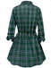1930s Scottish Plaid Lapel Belt Blouse — vintage elegance for the modern woman