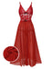 This 1930s Sheer Lace Spaghetti Straps Nightgown wraps her in 1930s elegance, one twirl at a time