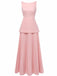 2PCS 1930s Sleeveless Boat Neck Knit Top & Pleated Maxi Skirt - vintage skirt, retro style