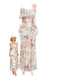 1930s Slip 3D Floral Ruffles Mesh Maxi Dress - vintage dress, retro fashion
