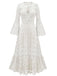 White 1930s Backless Lace Swing Maxi Dress, vintage dress, retro fashion, rockabilly, pin-up fashion - perfect for women who love vintage and retro fashion