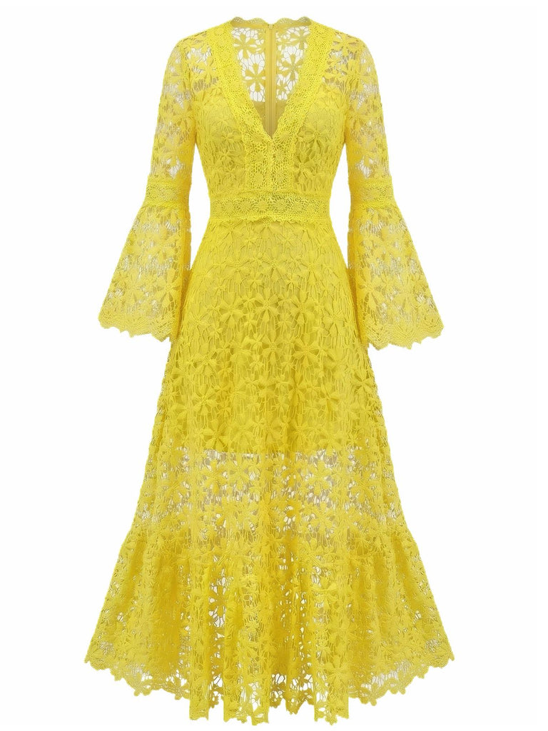 White 1930s Backless Lace Swing Maxi Dress, vintage dress, retro fashion, rockabilly, pin-up fashion - perfect for women who love vintage and retro fashion