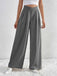 She walks in these 1930s Solid Cross Pleated Straight Pants and the world follows
