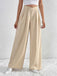 1930s Solid Cross Pleated Straight Pants — 1930s confidence tailored for her stride
