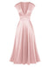 1930s Solid Deep V-Neck Satin Dress — the kind of 1930s dress that makes strangers smile
