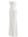1930s Solid Lace-Up Strapless Maxi Dress - vintage dress, retro fashion
