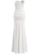 1930s Solid Lace-Up Strapless Maxi Dress - vintage dress, retro fashion