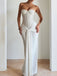 1930s Solid Lace-Up Strapless Maxi Dress - vintage dress, retro fashion